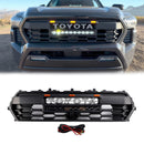 Griglia anteriore Toyota Tacoma TRD Pro 2024-2025 nera a nido d'ape + luce LED + barra luminosa + lettera-13
