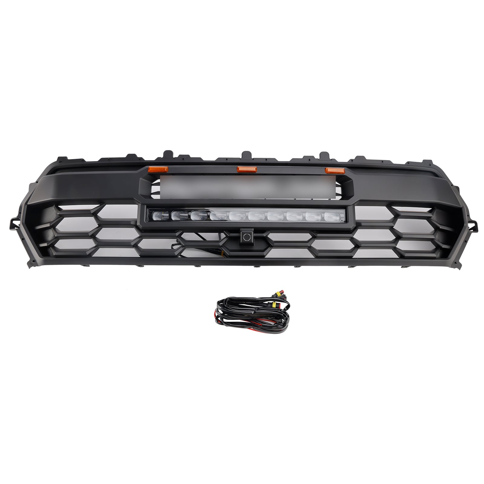 2024-2025 Toyota Tacoma Trd Pro Style Front Stoßstange Grill Schwarzer Kühlergrill mit LED & Light Bar