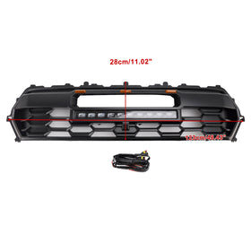2024-2026 Toyota Tacoma TRD PRO Style Front Bumper Grill Black Grille With LED & Light Bar & TOYOTA Letter - 0