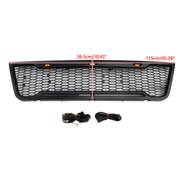 2003-2007 Ford E150 E250 E350 Griglia Paraurti Anteriore Nero Opaco Griglia di Ricambio con Luce LED + Lettera FORD - 0