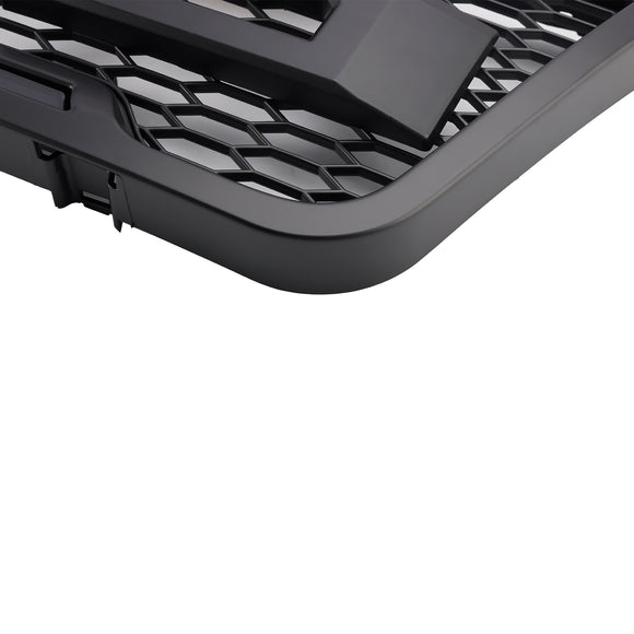 Ford E150 E250 E350 2003 2004 2005 2006 2007 Front Grille Black Air Intake Radiator Bumper Grill With LED & FORD Letter