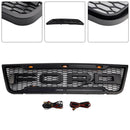 Ford E150 E250 E350 2003 2004 2005 2006 2007 Front Grille Black Air Intake Radiator Bumper Grill With LED & Letter-6