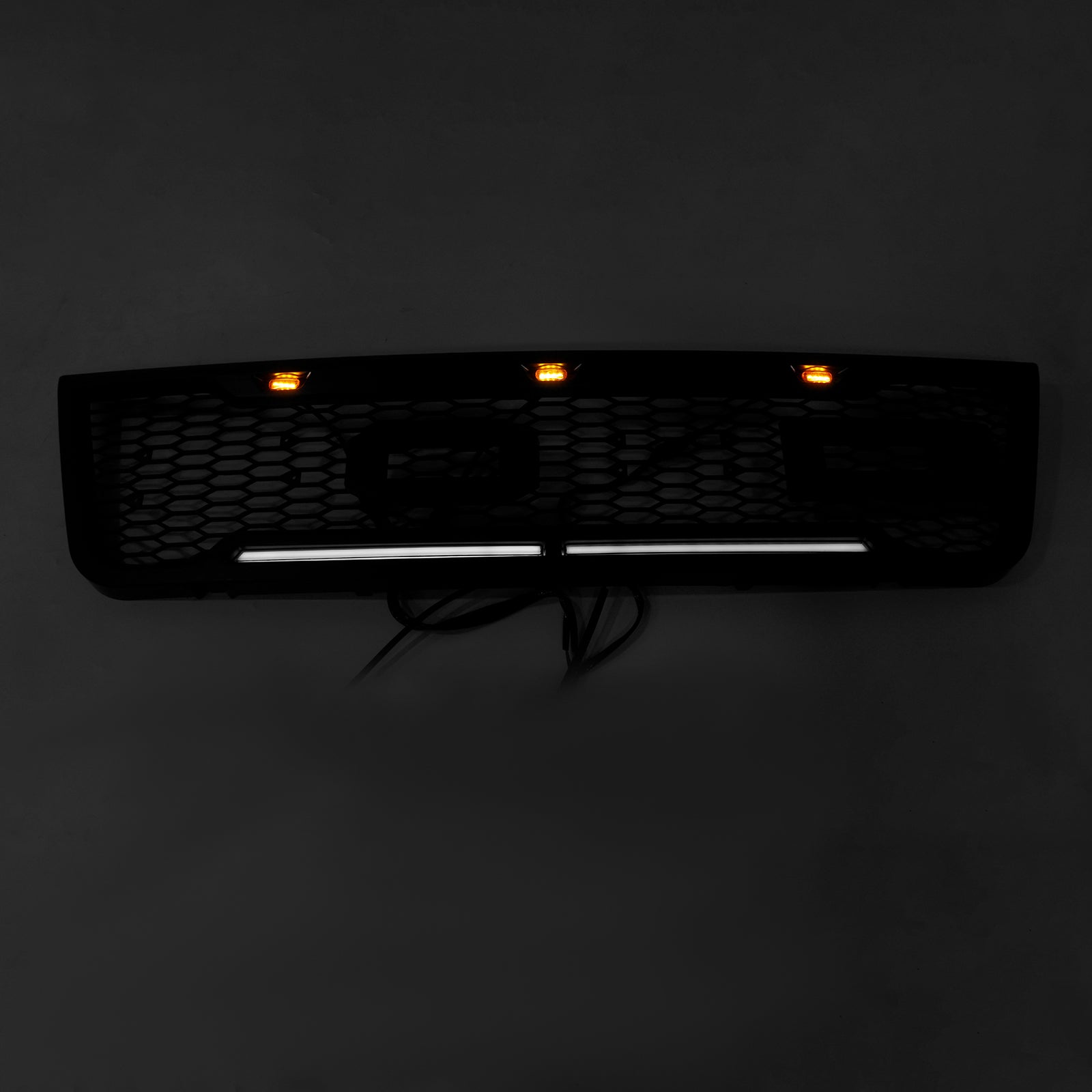 Grille de pare-chocs avant Ford E150 E250 E350 2003-2007 Grille de remplacement noire mate avec éclairage LED