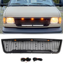 Ford E150 E250 E350 2003 2004 2005 2006 2007 Front Grille Black Air Intake Radiator Bumper Grill With LED & FORD Letter-1