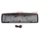 1992-1996 Ford F150 Raptor Style Grill Matte Black Front Bumper Grille W/ LED Light & FORD Letter-2