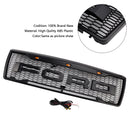 1992-1996 Ford F150 Raptor Style Grill Grille de pare-chocs avant noir mat avec lumière LED-5
