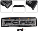 1992-1996 Ford F150 Raptor Style Grill Grille de pare-chocs avant noir mat avec lumière LED-6
