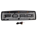1992-1996 Ford F150 Raptor Style Grill Grille de pare-chocs avant noir mat avec lumière LED-1