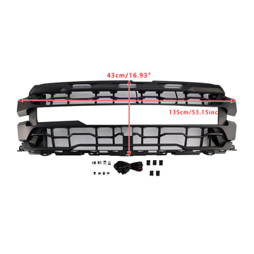 Ford F150 Raptor SVT 2024+ Schwarzer Frontgrill Lufteinlass Kühlerstoßstange Originalgrill mit FORD-Buchstaben + LED - 0