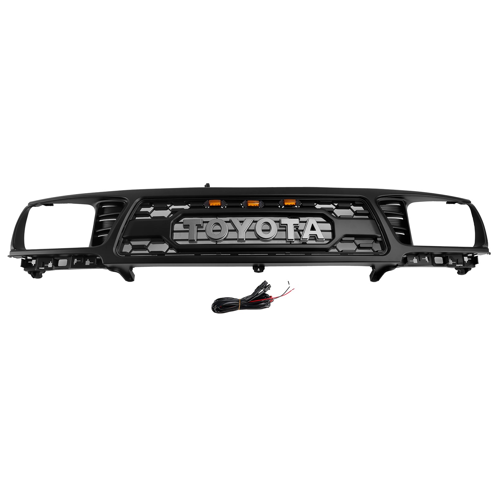 TRD PRO Style | Toyota Tacoma | 1995-1997 | Black Grill | Front Replacement Grille With LED Light