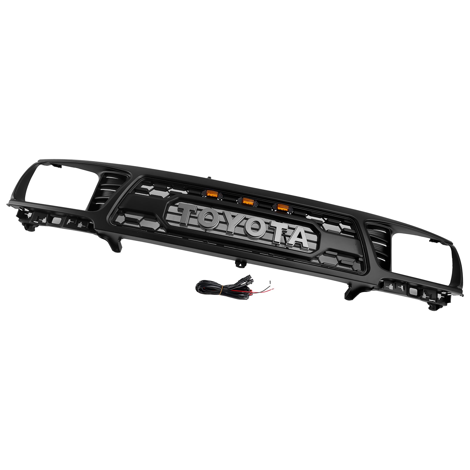 TRD PRO Style | Toyota Tacoma | 1995-1997 | Black Grill | Front Replacement Grille With LED Light