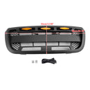 2004-2011 Ford Ranger Raptor Style Grill Front Bumper Matte Black Grille W/ LED Light & FORD Letter-2