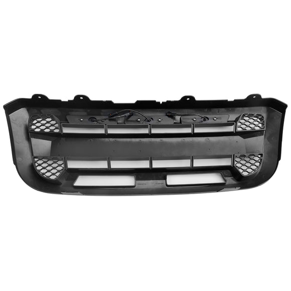 For Ford Ranger 2004-2011 Black Grille Front Center Bumper Raptor Grill + LED Light