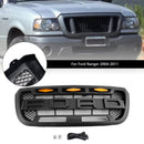 2004-2011 Ford Ranger Raptor Style Grill Pare-chocs avant Calandre noire mate avec lumière LED-4