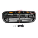 2004-2011 Ford Ranger Raptor Style Grill Pare-chocs avant Calandre noire mate avec lumière LED-2