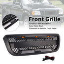 Pour Ford Ranger 2004-2011 calandre noire pare-chocs central avant Raptor Grill + lumière LED-3