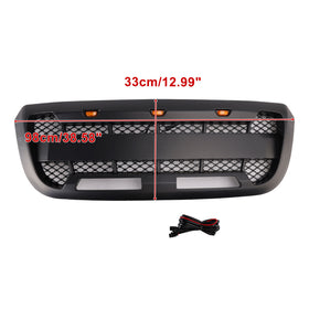 Pour Ford Ranger 2004-2011 calandre noire pare-chocs central avant Raptor Grill + lumière LED - 0