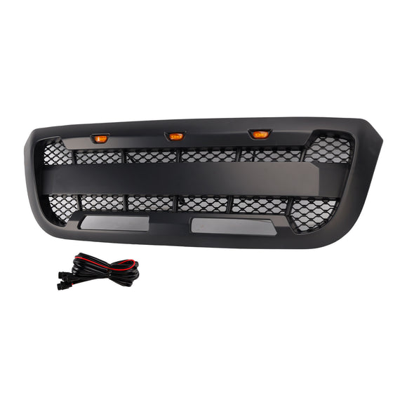 Pour Ford Ranger 2004-2011 calandre noire pare-chocs central avant Raptor Grill + lumière LED