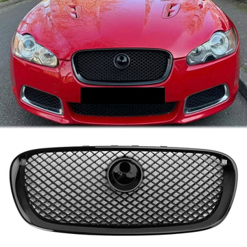 Jaguar XF 2008-2011 Front Black Grille XF-R Style Mesh Air Intake Radiator Grill
