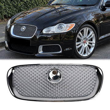 2008-2011 Jaguar XF grade XF-R estilo pára-choque dianteiro grade cromada