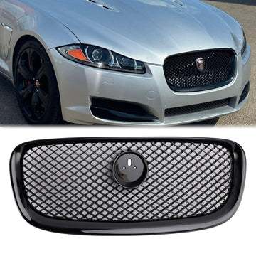 2012-2015 Jaguar XF XF-R estilo pára-choque dianteiro grade preta brilhante