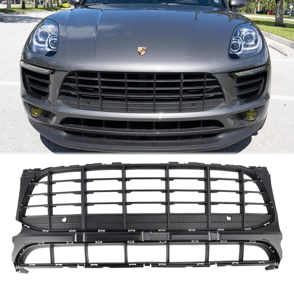 Porsche Macan 2015 2016 2017 2018 Parrilla delantera negra mate Rejilla de radiador de entrada de aire 95B807683H1E0 95B807683K1E0