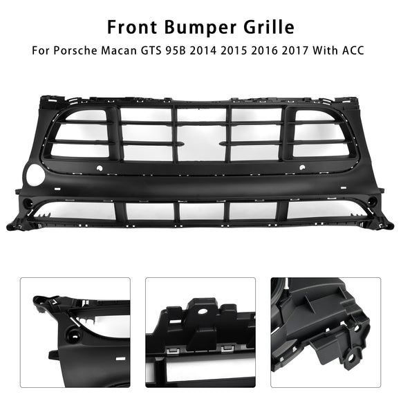 2014–2017 Porsche Macan GTS Grill Frontstoßstange Ersatzgitter Schwarz 95B807683-AG 95B-807-683-AG-0K1