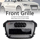 2010-2015 Audi A1 /A1 Sline RS Style Grille Gloss Black Front Bumper Honeycomb Mesh Sport Grill-3