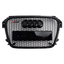 2010-2015 Audi A1 /A1 Sline RS Style Grille Gloss Black Front Bumper Honeycomb Mesh Sport Grill-13