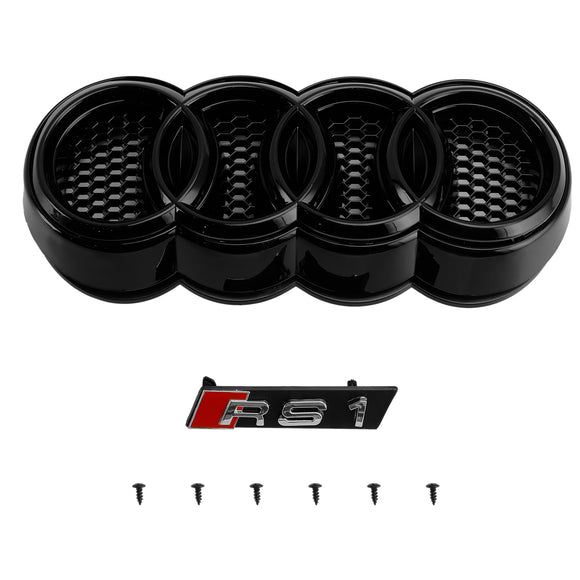 2010-2015 Audi A1 /A1 Sline RS Style Grille Gloss Black Front Bumper Honeycomb Mesh Sport Grill