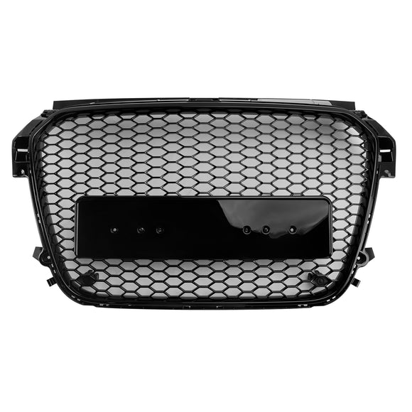 2010-2015 Audi A1 /A1 Sline RS Style Grille Gloss Black Front Bumper Honeycomb Mesh Sport Grill