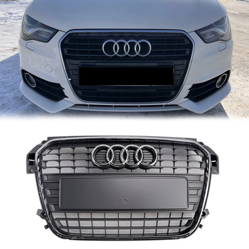Voorbumper Chrome Grille Voor 2010-2015 Audi A1/A1 S-Lijn Vervanging Slat Grill
