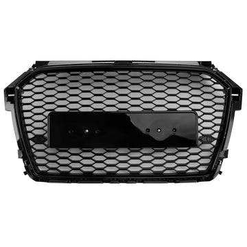 2014-2019 Audi A1 / S1 8X RS Style Grille Front Bumper Honeycomb Mesh Glossy Black Grille