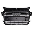 2014-2019 Audi A1/A1 Sline/S1 Calandre avant Pare-chocs avant Grille à lattes chromées avec emblème en anneau-12