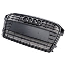 2014-2019 Audi A1/A1 Sline/S1 Calandre avant Pare-chocs avant Grille à lattes chromées avec emblème en anneau-10