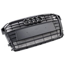 2014-2019 Audi A1/A1 Sline/S1 Calandre avant Pare-chocs avant Grille à lattes chromées avec emblème en anneau-11