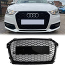 Audi A1 / S1 8X 2014-2019 Honeycomb Front Grill Black Upper Bumper Mesh RS Style Radiator Grille-1