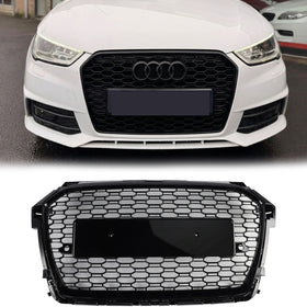 2014-2019 Audi A1/S1 8X RS estilo grade amortecedor dianteiro malha em favo de mel grade preta brilhante