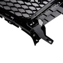 Parrilla estilo Audi Q3 RSQ3 2011-2014, parachoques delantero negro brillante, rejilla de malla de panal con emblema de anillo-7
