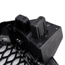 Parrilla estilo Audi Q3 RSQ3 2011-2014, parachoques delantero negro brillante, rejilla de malla de panal con emblema de anillo-8