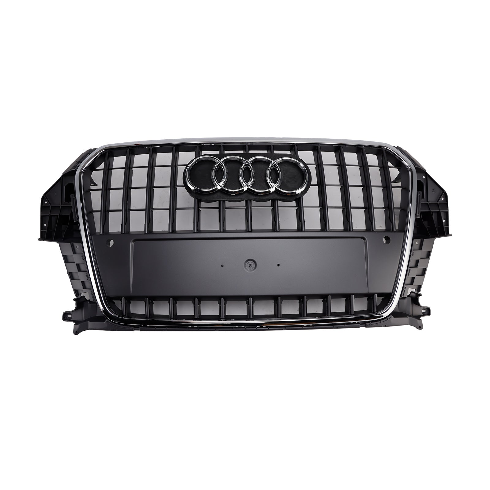 Audi Q3 2011-2015 Gray Chrome Grille Front Bumper Replacement Grille