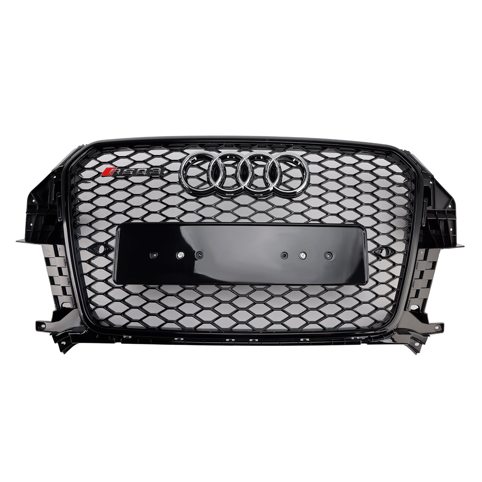 RSQ3 Style Front Honeycomb Mesh Grille Fit Audi Q3 2011-2015 Gloss Black