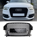 2011-2014 Audi Q3 RSQ3 Style calandre noir brillant pare-chocs avant calandre en nid d'abeille-1