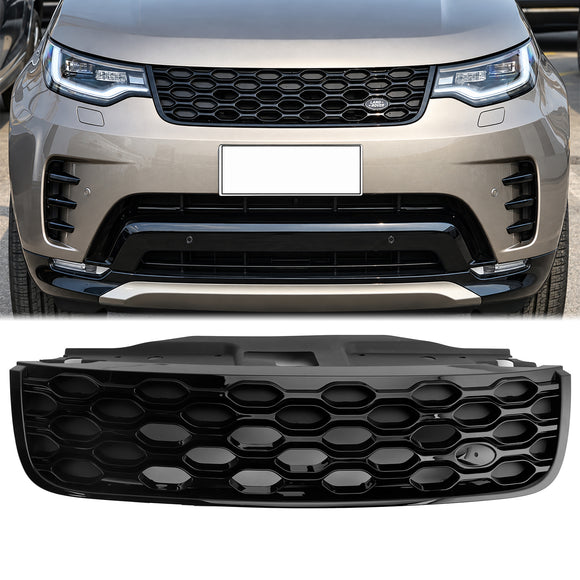Land Rover Discovery 5 2017 2018 2019 2020 Svart Frontgrill Luftintag Kylare Främre stötfångare Centrum Dynamiskt/Honeycomb Grille LR082695