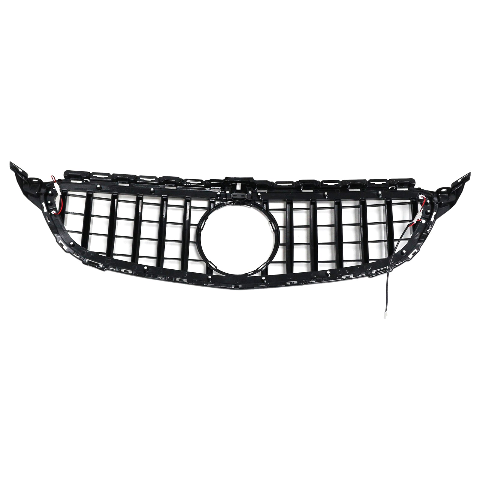 Mercedes Benz C-Class W205 GTR Panamericana Grille 2015-2021 Front Bumper Black / Chrome Grill With LED Strip Light