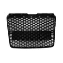 2004-2011 Audi A6 C6 Honeycomb Grill Front Bumper RS Style Black Replacement Grille-8