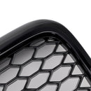2004-2008 Audi A6 C6 Honeycomb Grill Front Bumper RS Style Black Grille With Ring Emblem-6