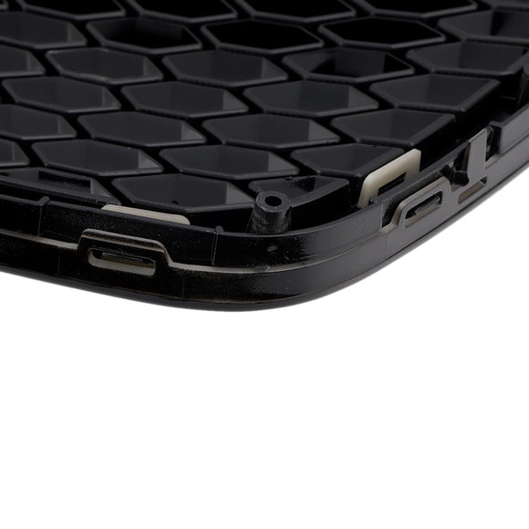 2004-2008 Audi A6 C6 Honeycomb Grill Front Bumper RS Style Black Grille With Ring Emblem