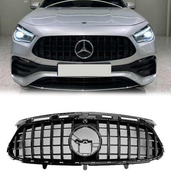 2020-2023 Mercedes Benz GLA-Class H247 GLA250 AMG Line GLA45 GTR Säleikkö Etupuskurin vaihto Musta Säleikkö