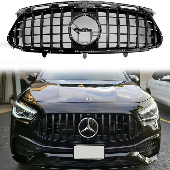 2020-2023 Mercedes Benz GLA-Class H247 GLA250 AMG Line GLA45 GTR Säleikkö Etupuskurin vaihto Musta Säleikkö